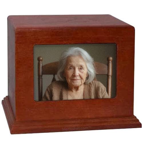Photo Wood Cremation Urn