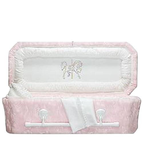 Pink Carousel Small Child Casket
