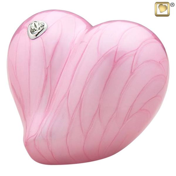 Pink Heart Child Cremation Urn