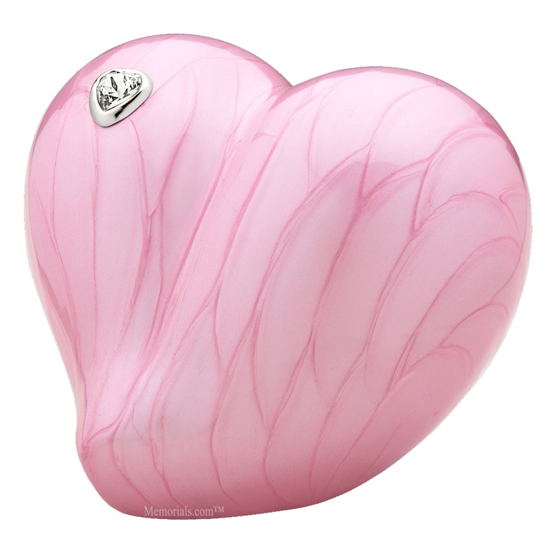 Pink Heart Child Cremation Urn