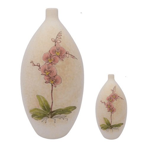Pink Orchid Plant Ceramic Cremation Urns