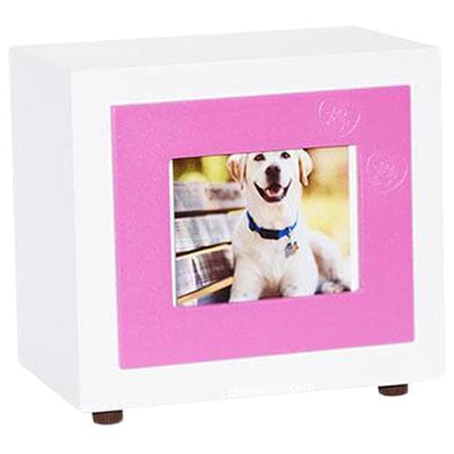 Pink Paw Large Photo Pet Urn