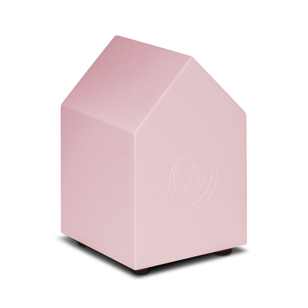 Pink Paw Print Dog House Cremation Urn Pink Paw Print Dog House Cremation Urn