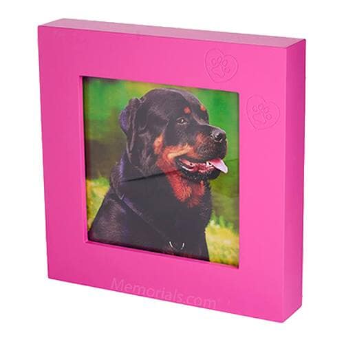 Pink Paw Print Large Photo Frame Cremation Urn Pink Paw Print Large Photo Frame Cremation Urn