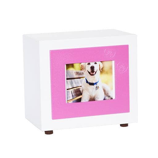Pink Paw Small Photo Pet Urn