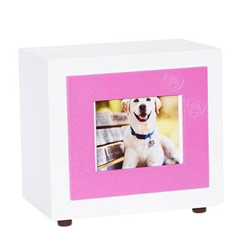 Pink Paw Small Photo Pet Urn