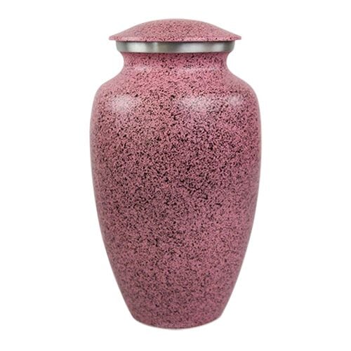 Pink Speckled Cremation Urn