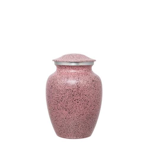 Pink Speckled Small Cremation Urn
