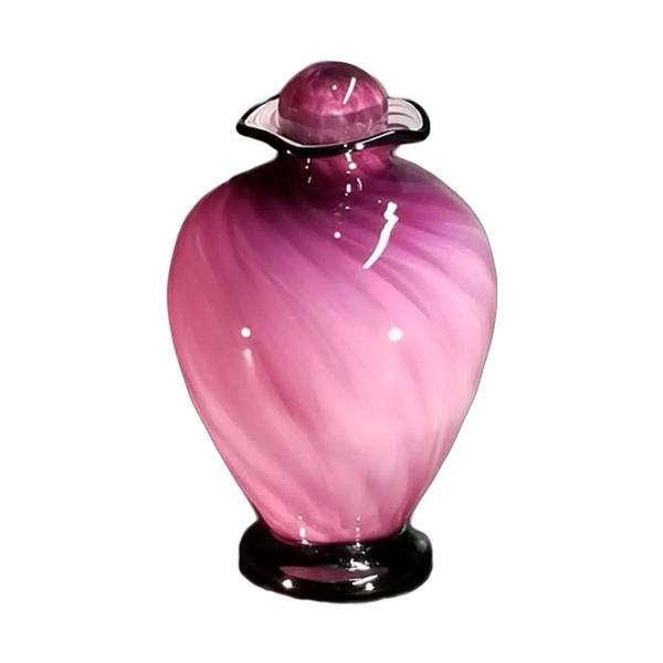 Pink Sunset Glass Urn