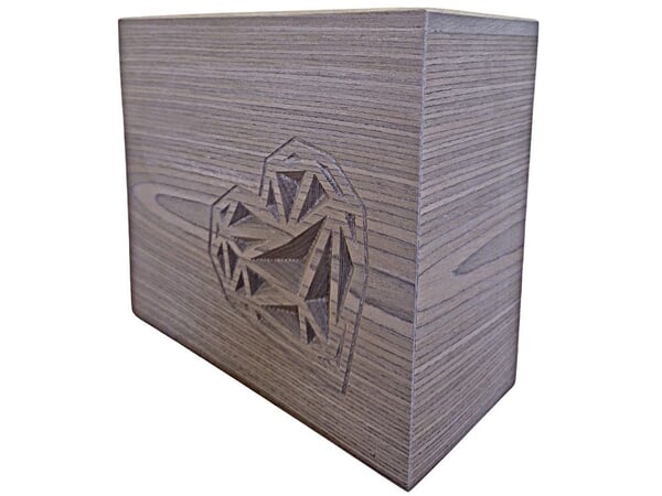 Pleasant Heart Wooden Cremation Urn