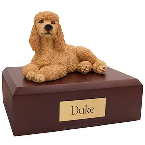 Poodle Apricot Laying Dog Urns