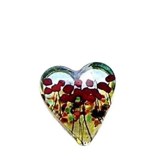 Poppy Glass Heart Keepsake Poppy Glass Heart Keepsake