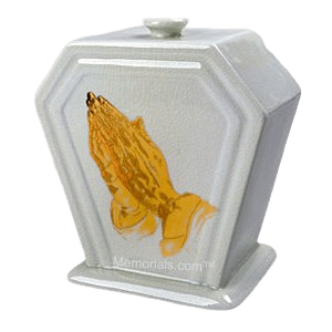 Praying Porcelain Cremation Urn