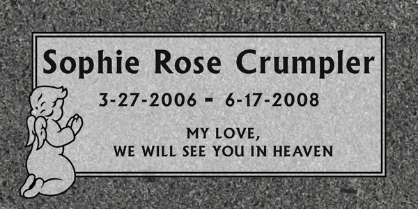 Praying Angel Child Granite Grave Markers