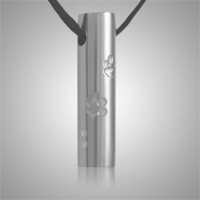 Pet Paw Print Cylinder Memorial Jewelry III