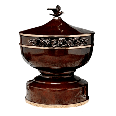 Belles Fleurs Bronze Cremation Urn