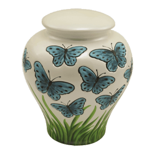 Butterfly Flutter Ceramic Urn