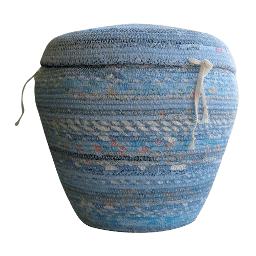 Sky Blue Cotton Cremation Urn