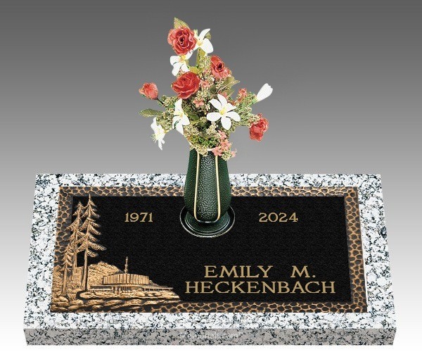 Provo Temple Bronze Grave Marker 24 x 14