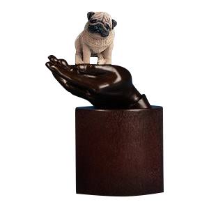 Pug Hands Dog Cremation Urn