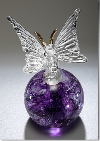 Purple Butterfly Figurine Ash Sculpture