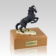 Mustang Black Horse Cremation Urns