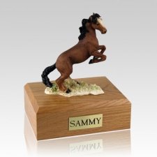 Mustang Brown Horse Cremation Urns