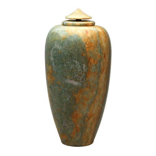 Reaching Green Alabaster Cremation Urn