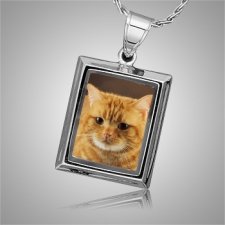 Cat Square Picture Cremation Pendant