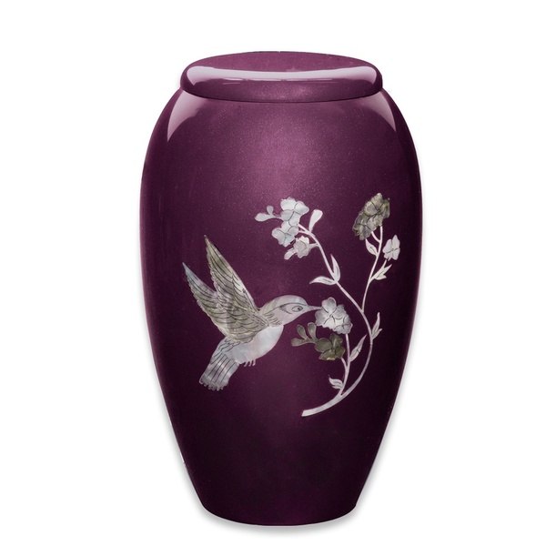 Red Hummingbird Cremation Urn