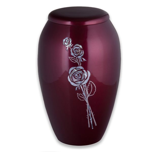Red Roses Cremation Urn