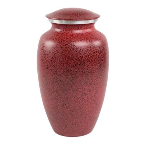 Red Speckled Cremation Urn