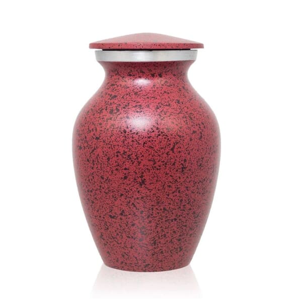 Red Speckled Keepsake Urn