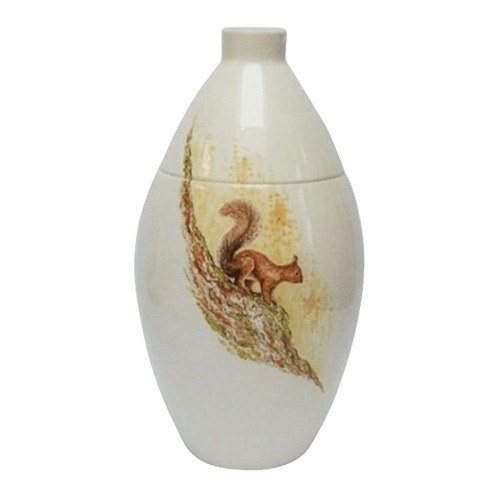 Red Squirrel Ceramic Cremation Urn