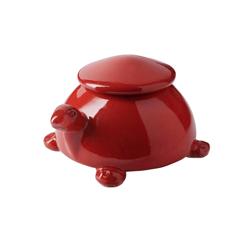 Red Turtle Ceramic Keepsake Urn
