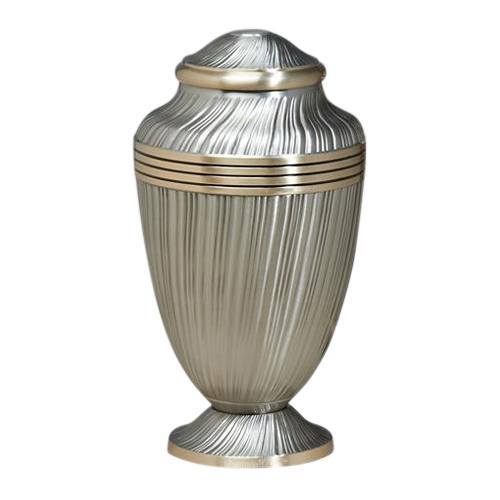 Regal Silver Metal Cremation Urn
