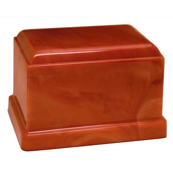 Rose Bloom Red Cultured Cremation Urn