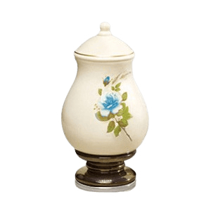 Blue Rose Keepsake Ceramic Urn