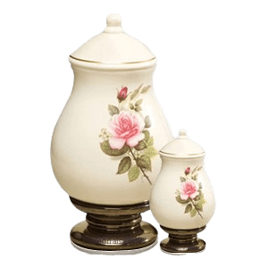 Pink Rose Ceramic Cremation Urns