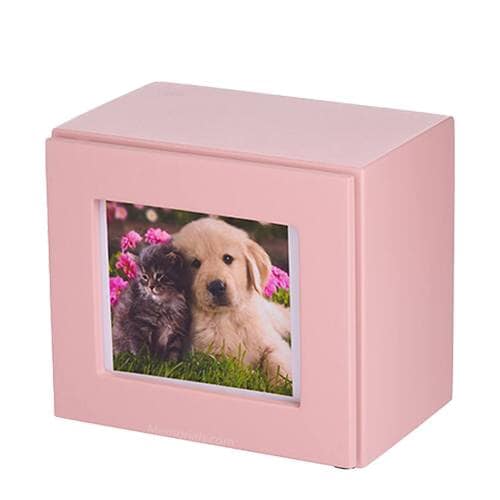 Rose Pink Small Photo Pet Urn