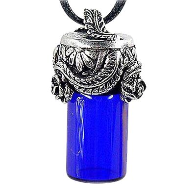 Roses & Leaves Blue Cremation Necklace