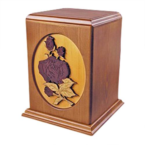 Rose Stem Wood Cremation Urn