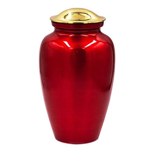 Rosette Red Cremation Urn