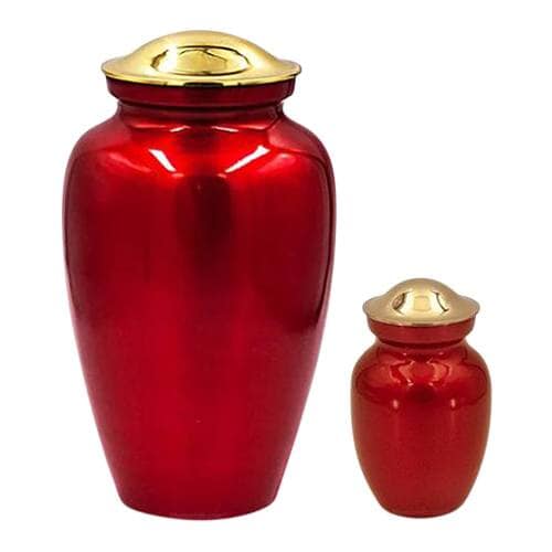 Rosette Red Cremation Urns