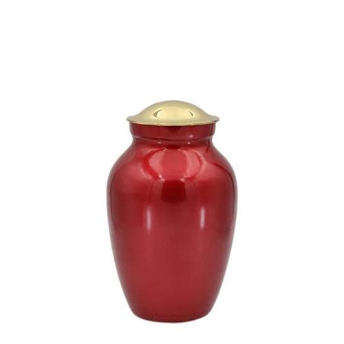 Rosette Red Medium Cremation Urn