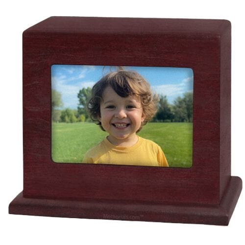 Rosewood Photo Child Cremation Urn Rosewood Photo Child Cremation Urn