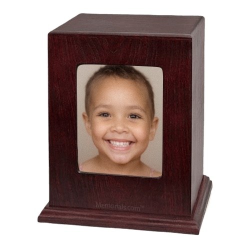 Rosewood Picture Child Cremation Urn