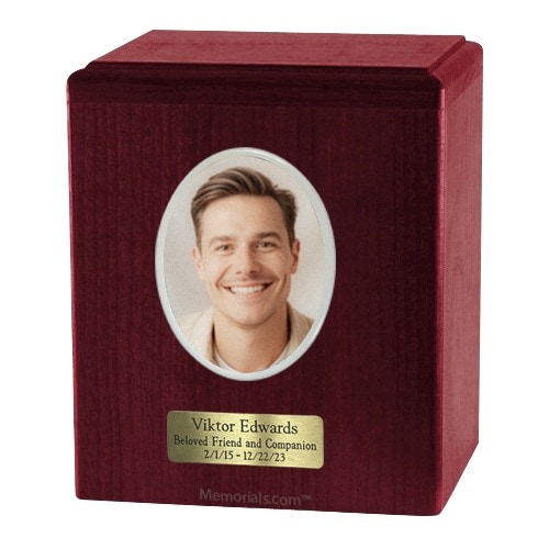 Rosewood Wooden Photo Urn