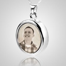 Round Picture Cremation Pendant