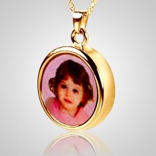 Round Picture Cremation Pendant II